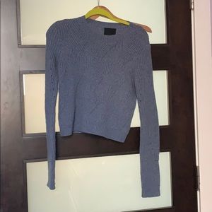 Blue wool/cashmere blend sweater